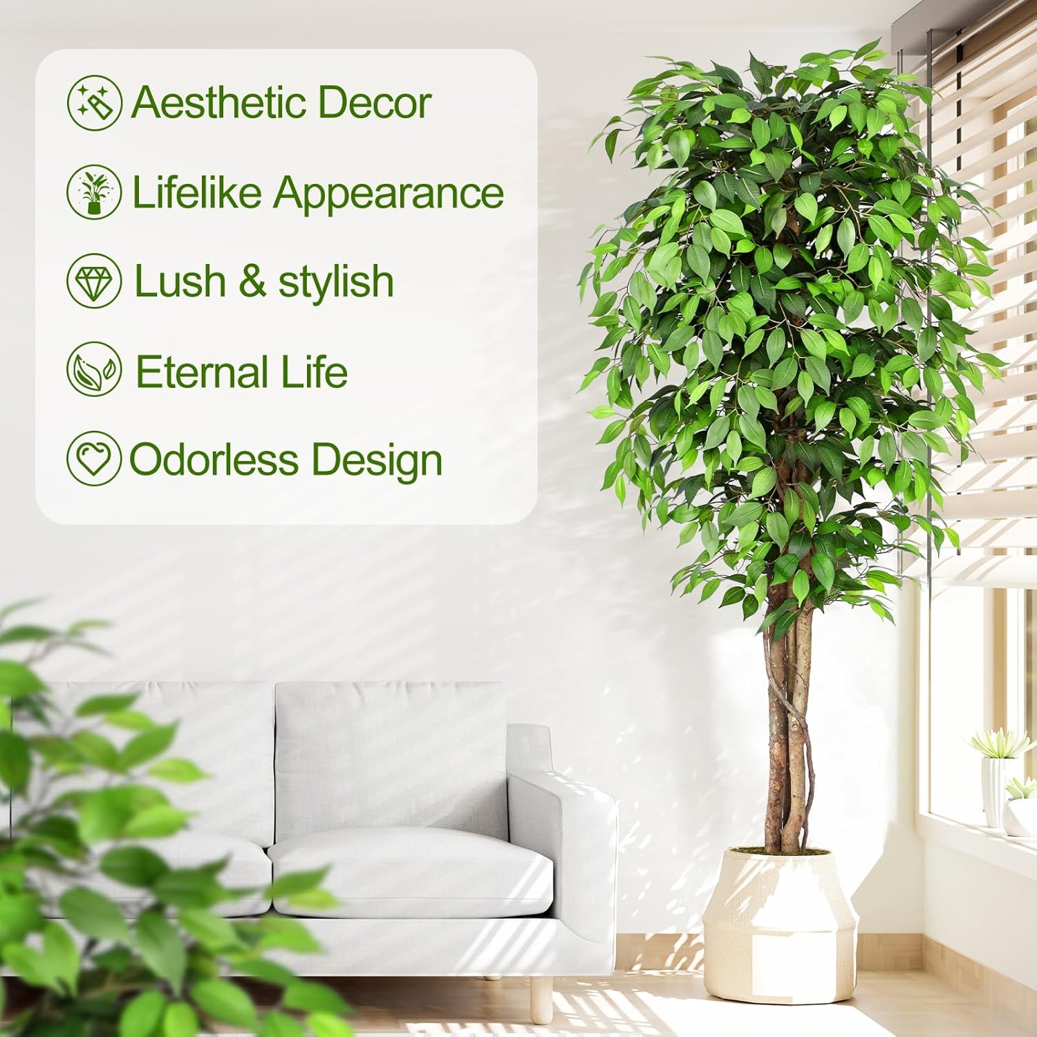 Lebensechter Künstlicher Ficus – Dracaena Marginata Bewertung und Preis